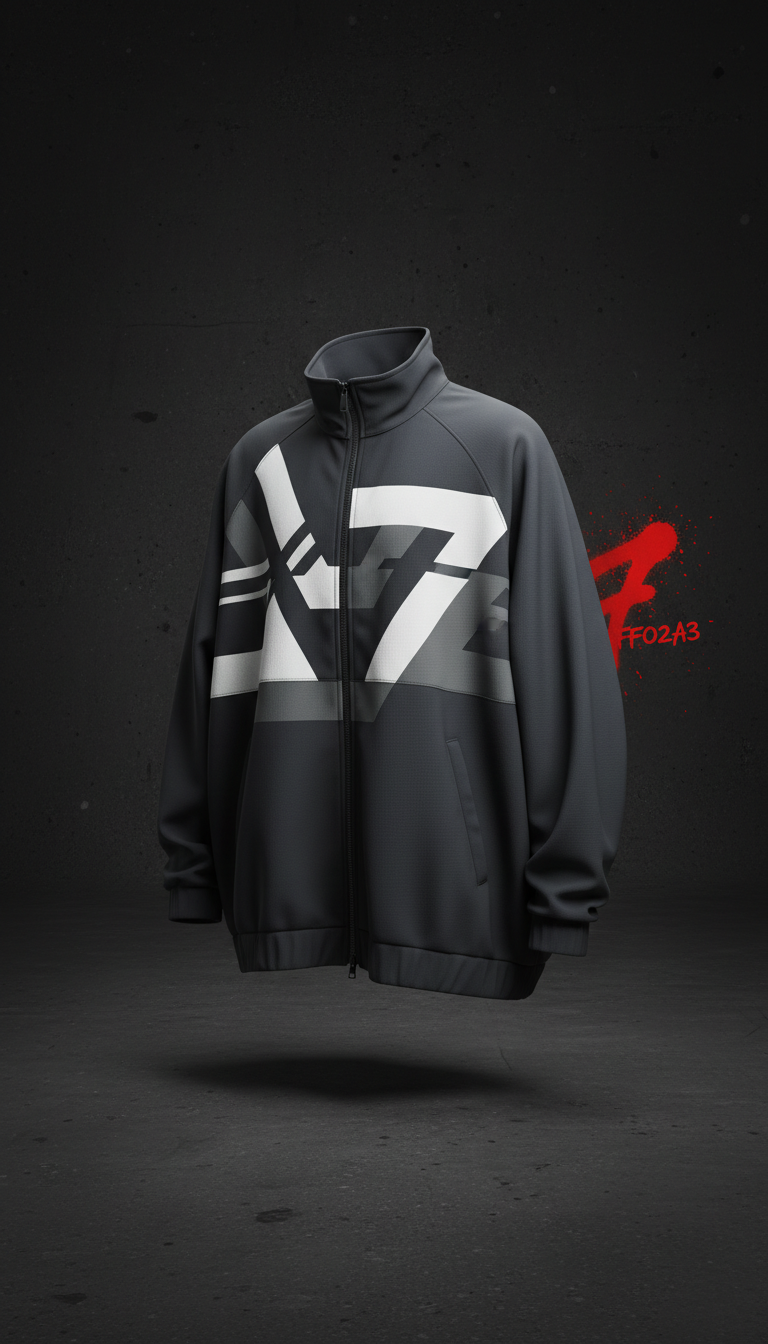 Steel Shadow Oversized Zip Jacket
