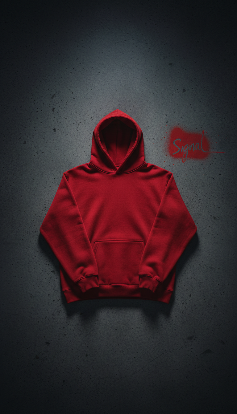 Signal Red Typographic Hoodie
